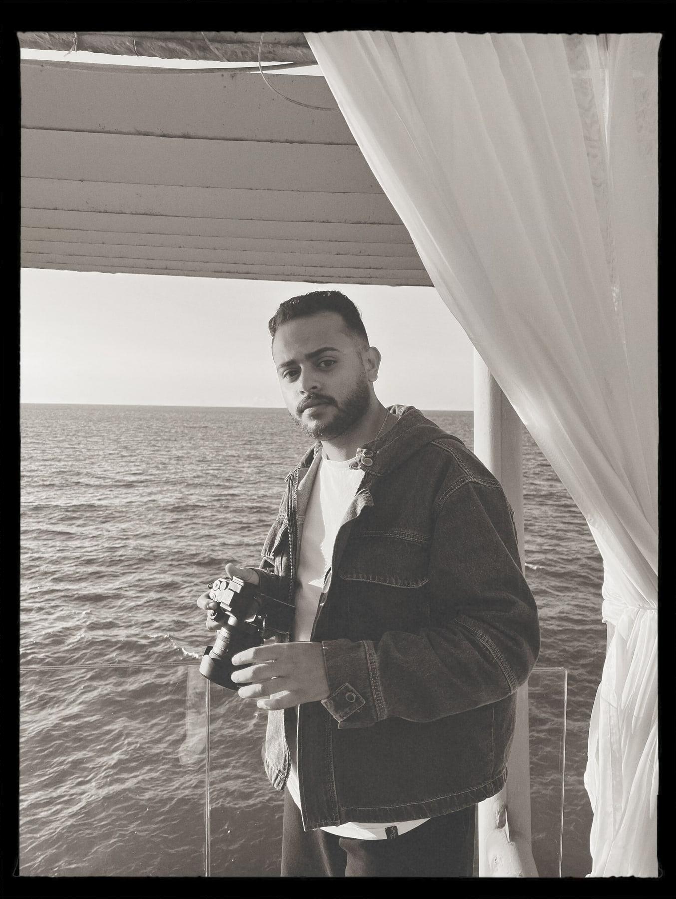 Aref, behind the camera